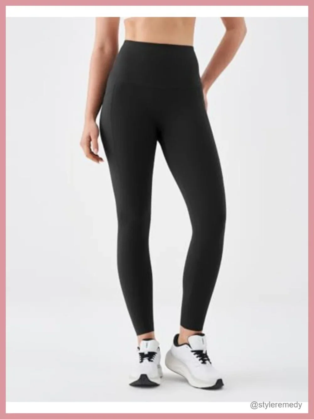 High Waist Yoga Leggings with Pockets No Front Seam 71% Polyamide 29% Spandex